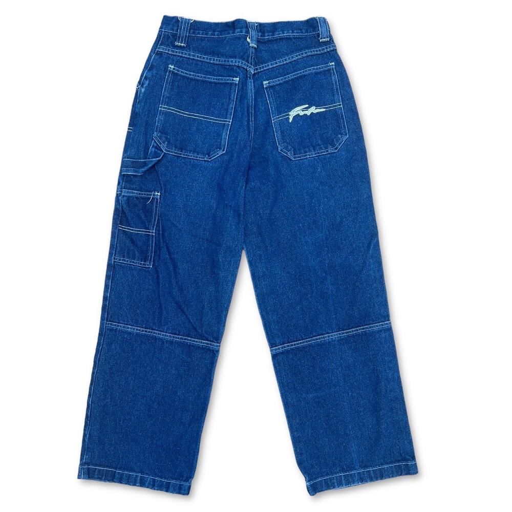 Y2K 2000s FUBU Jeans Skater Carpenter‎ Cargo Style | Size 28 x 27 | Short Petite